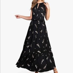 Black floral maxi dress